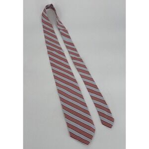 NEW Vtg Brooks Brothers Mens Tie Red White Blue Stripes Repp Silk Cotton Blend